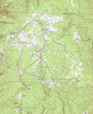 San Pedro topographic trail map at 1:24,000 scale